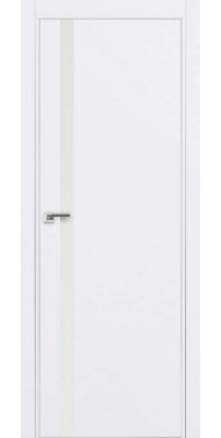 Межкомнатная дверь 6E аляска/белый лак, кромка матовая (190)